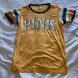 Size Small, color yellow PINK T-Shirt